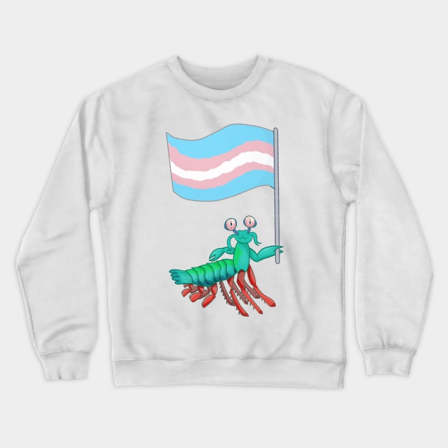 Mantis Shrimp Transgender Pride! Crewneck Sweatshirt by Quirkball